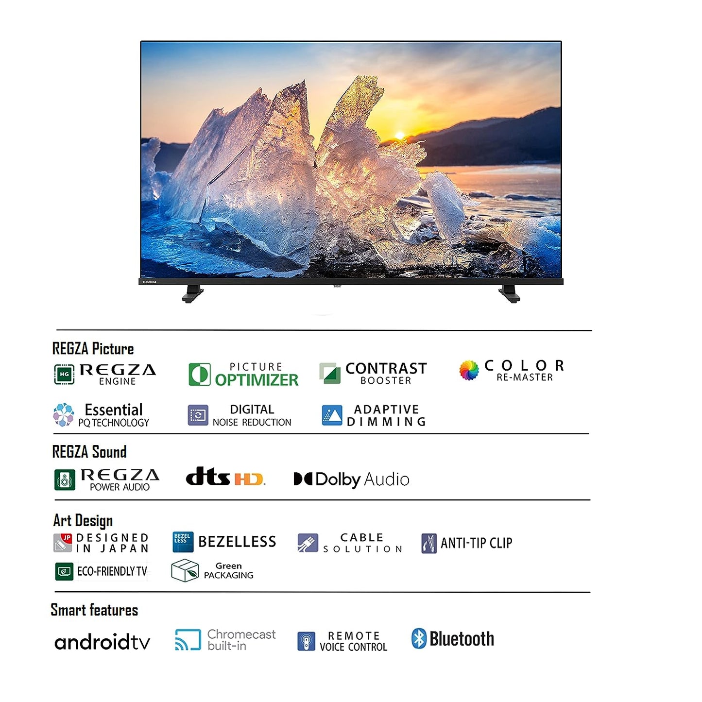 TOSHIBA 80 cm (32 inches) V Series HD Ready Smart Android LED TV