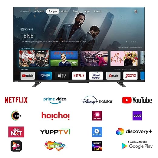 TOSHIBA 139 cm (55 inches) 4K Ultra HD Smart QLED Google TV
