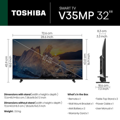 TOSHIBA 80 cm (32 inches) V Series HD Ready Smart Android LED TV