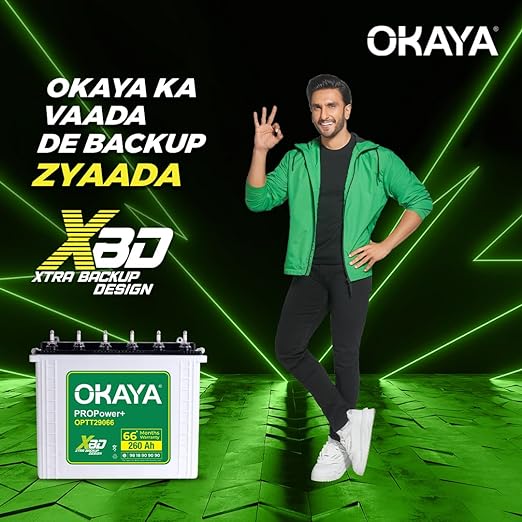 OKAYA PRO Power+ OPTT29066 260Ah Tall Tubular Inverter Battery | Longer Life & Extra Backup with 66 Months Warranty for Home, Office & Shops