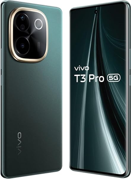 vivo T3 Pro 5G (Emerald Green, 8GB RAM+ 128GB Storage) | Snapdragon 7 Gen 3 Processor | AMOLED Display | Dual Nano-SIM | 5500mAh Battery