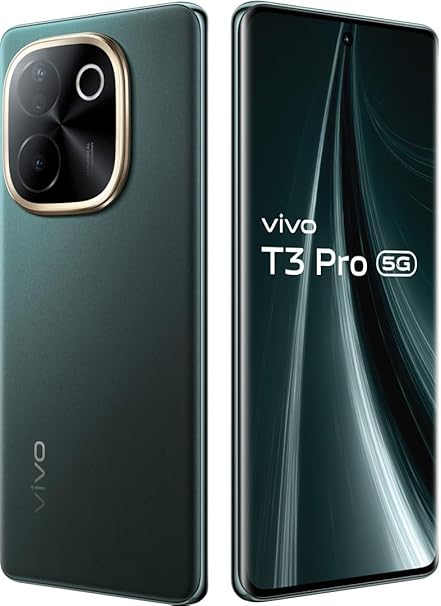 vivo T3 Pro 5G (Emerald Green, 8GB RAM+ 128GB Storage) | Snapdragon 7 Gen 3 Processor | AMOLED Display | Dual Nano-SIM | 5500mAh Battery