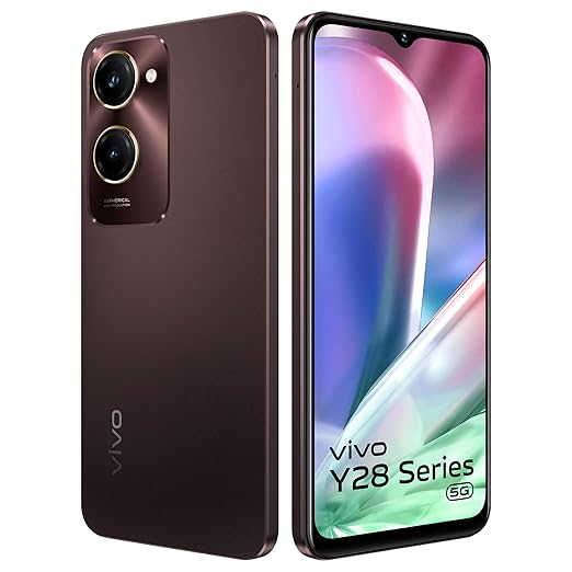 vivo Y28e 5G (Vintage Red, 4GB RAM, 128GB Storage) with No Cost
