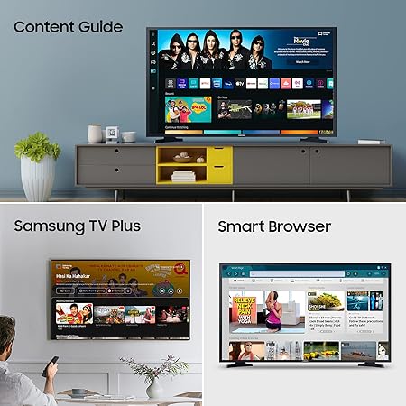 Samsung 108 cm (43 inches) D Series Brighter Crystal 4K Vivid Pro Ultra HD Smart LED TV UA43DUE77AKLXL (Black)