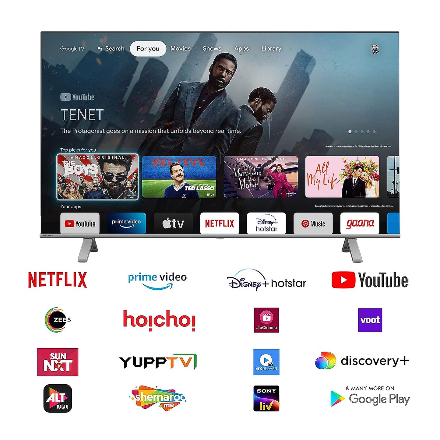 TOSHIBA 108 cm (43 inches) 4K Ultra HD Smart LED Google TV