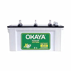 OKAYA PowerUP OPJT19036 160Ah Jumbo Tubular Inverter Battery | Longer Life & Extra Backup with 36 Months Warranty for Home, Office & Shops