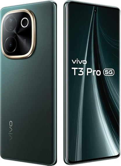 vivo T3 Pro 5G (Emerald Green, 8GB RAM+ 128GB Storage) | Snapdragon 7 Gen 3 Processor | AMOLED Display | Dual Nano-SIM | 5500mAh Battery