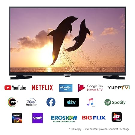 Samsung 108 cm (43 inches) D Series Brighter Crystal 4K Vivid Pro Ultra HD Smart LED TV UA43DUE77AKLXL (Black)