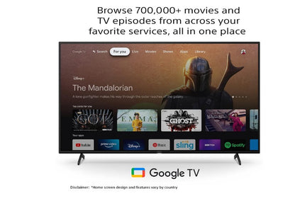 Sony Bravia 108 cm (43 inches) 4K Ultra HD Smart LED Google TV